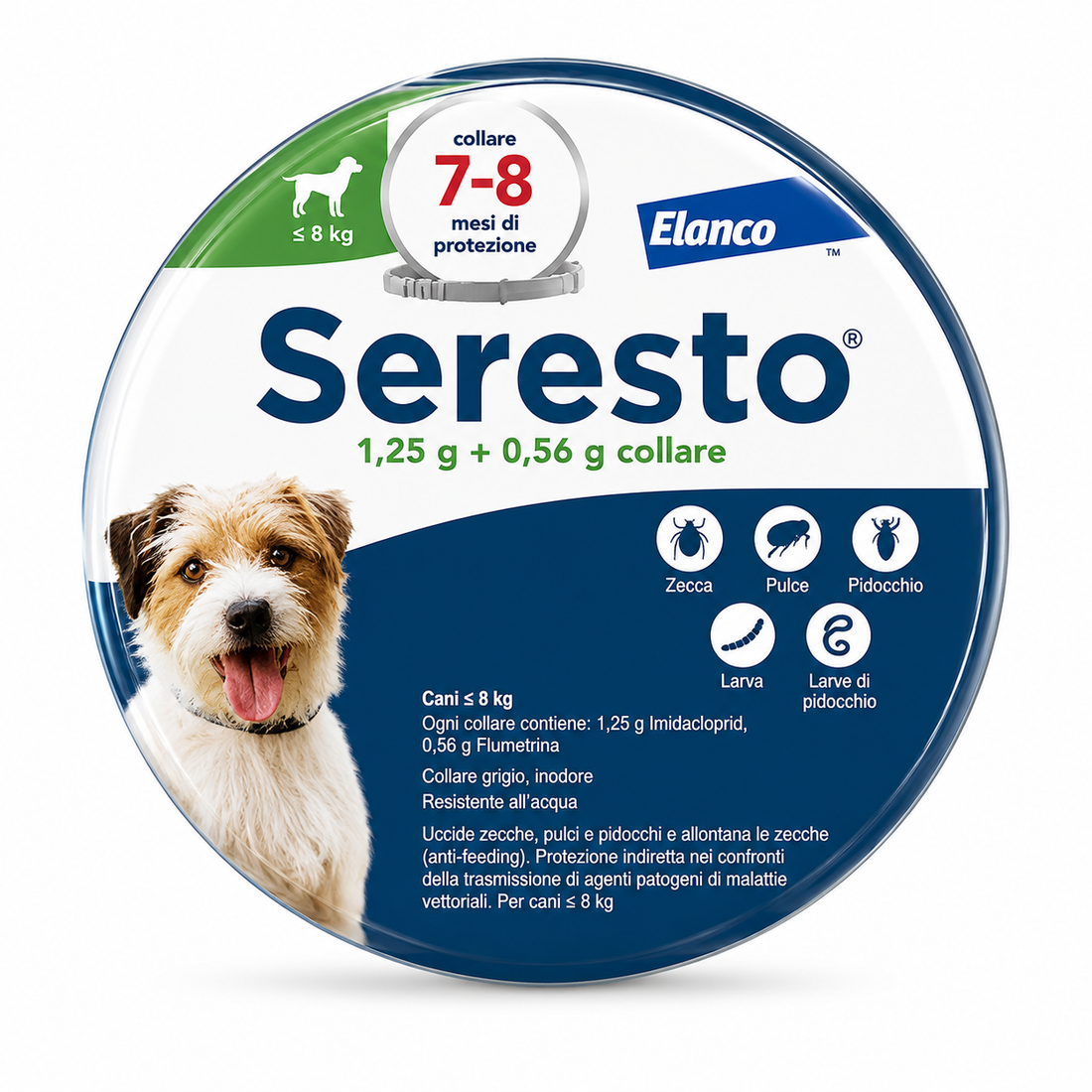 Seresto Collare Antiparassitario per Cani fino a 8kg – Elanco