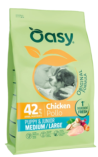 Oasy Puppy Junior Medium Large Pollo 10kg