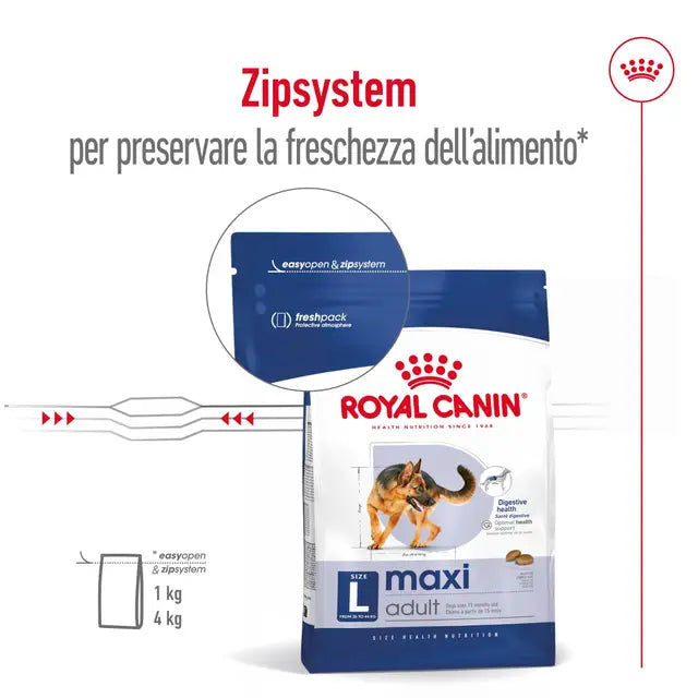 Royal Canin Maxi 12 Kg | Cibo Secco per Cani di Taglia Grande | 2x -10€