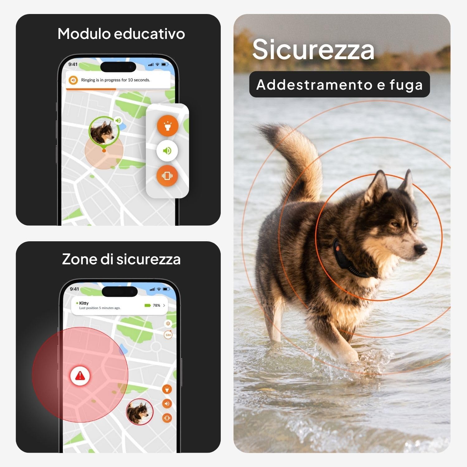Weenect XT - contenuto confezione con collare Julius-K9