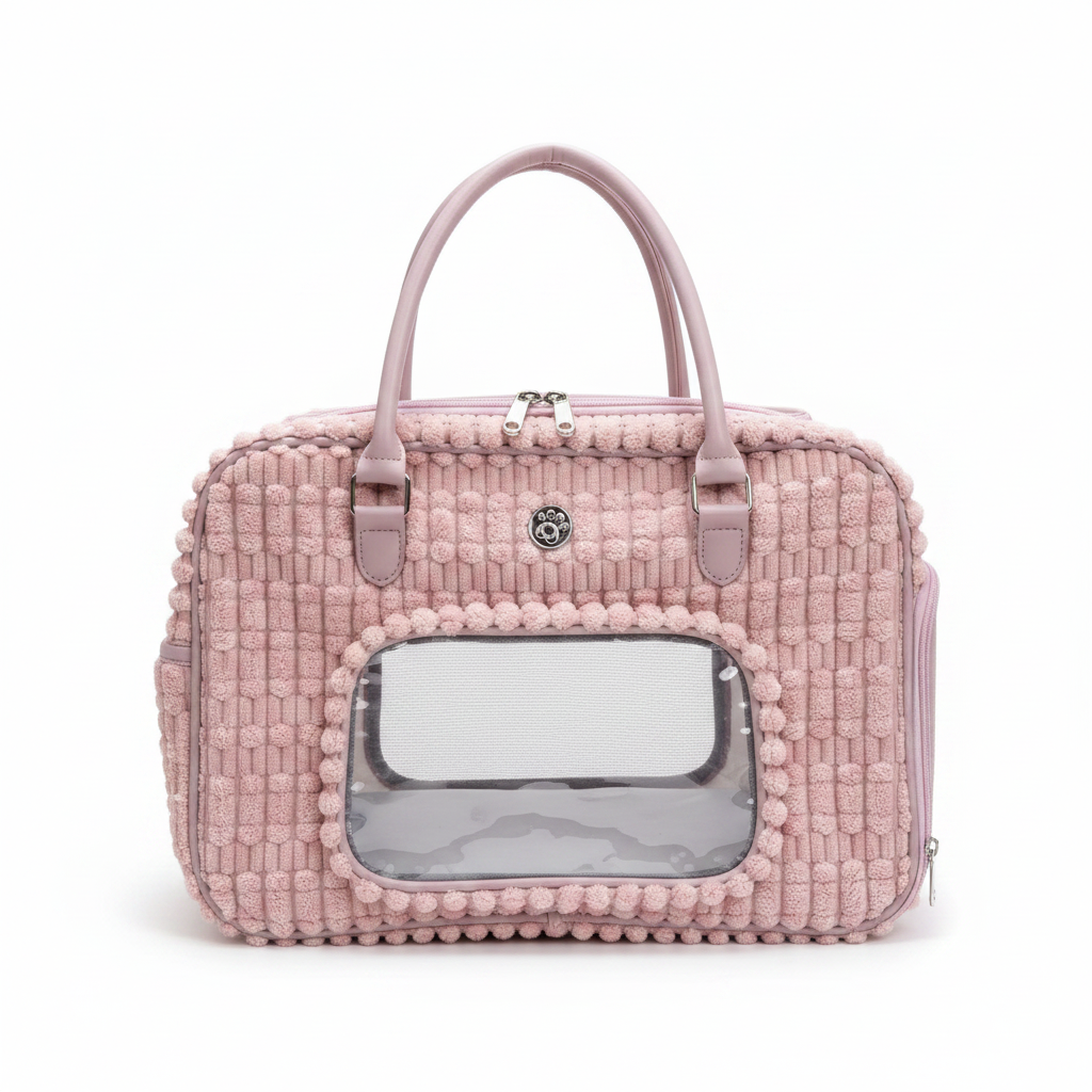 Borsa trasportino rosa pelosa