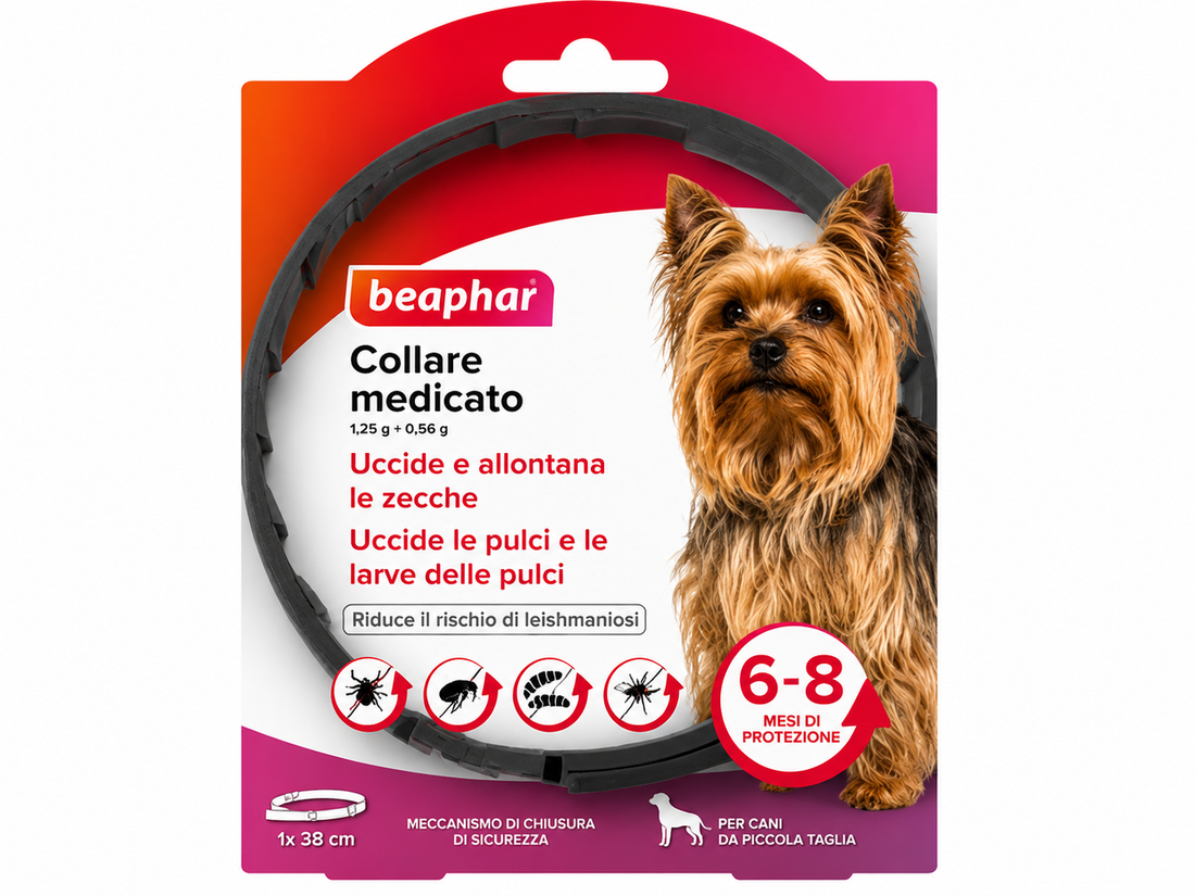 Beaphar Collare Medicato Antiparassitario per Cane Piccola Taglia 38cm