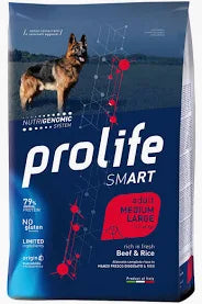 Prolife Smart Adult Medium/Large Beef &amp; Rice 12 kg